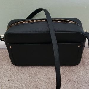 Cole Haan Black Leather Camera Bag Crossbody